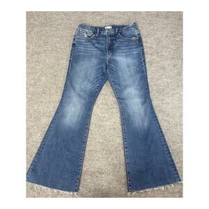 Good American Flare raw hem jeans Womens Size 15